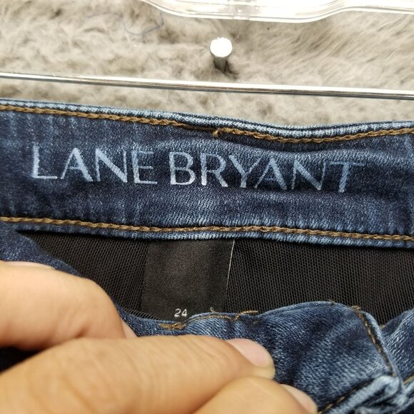 Lane Bryant Jeans Womens 24 Plus Blue Super Stretch Ankle Denim - Picture 4 of 15